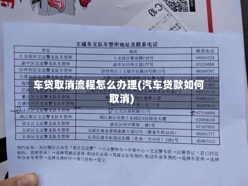 车贷取消流程怎么办理(汽车贷款如何取消)-第3张图片