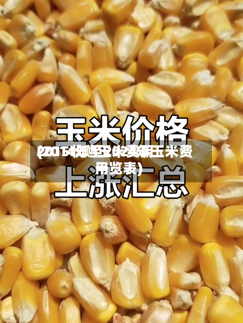 2015收购玉米费用(2014年至2024年玉米费用一览表)-第3张图片