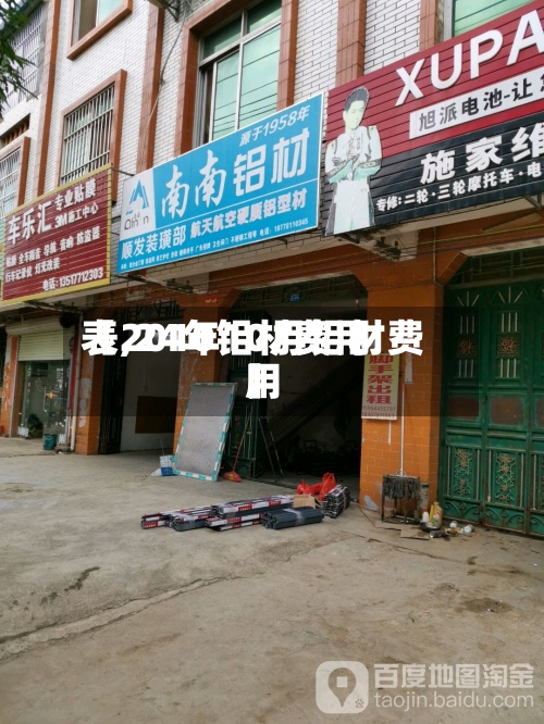 【2010铝材费用表,24年10月铝材费用】-第2张图片