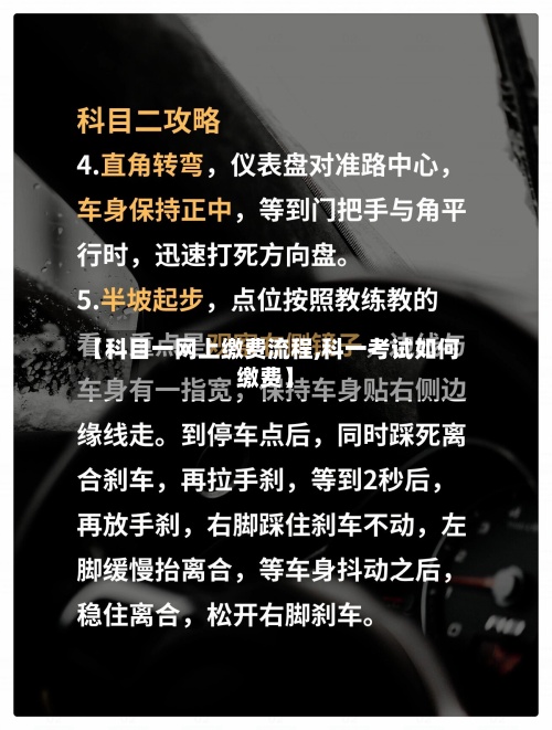 【科目一网上缴费流程,科一考试如何缴费】