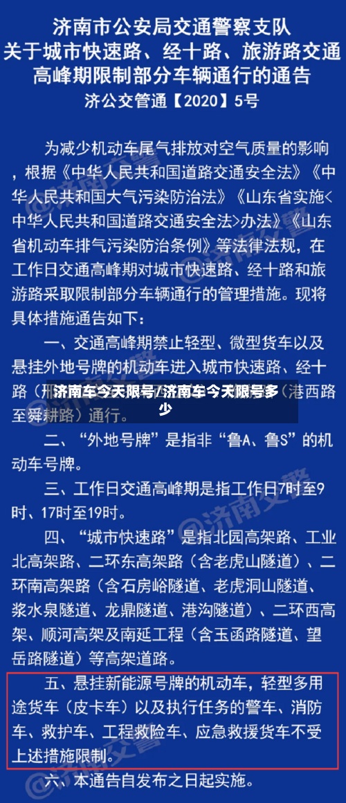 济南车今天限号/济南车今天限号多少-第2张图片