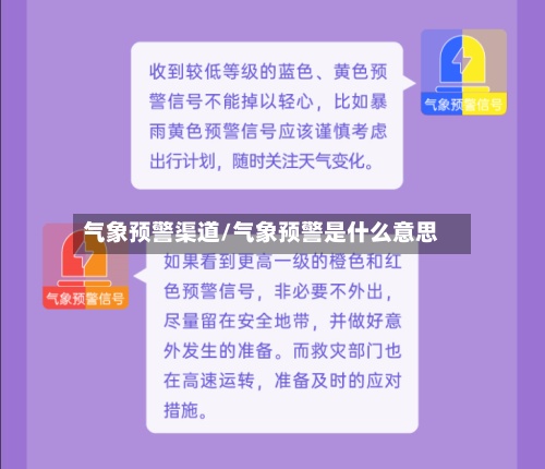 气象预警渠道/气象预警是什么意思