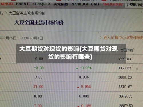 大豆期货对现货的影响(大豆期货对现货的影响有哪些)