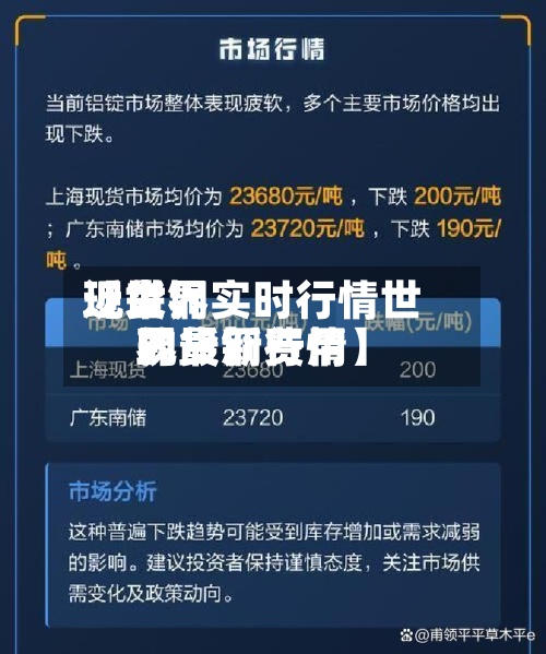 近来【世界现货铜实时行情世界现货铜费用的最新行情】
