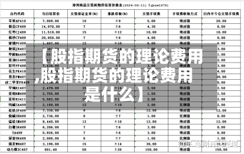 【股指期货的理论费用,股指期货的理论费用是什么】-第3张图片