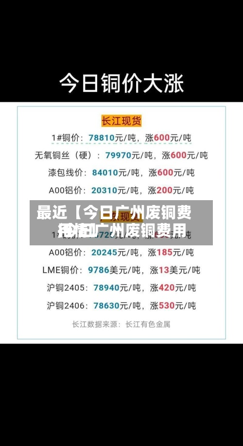 最近【今日广州废铜费用,今日广州废铜费用行情】-第2张图片