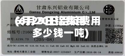 6月29日铝费用(6月20日铝锭费用多少钱一吨)-第2张图片