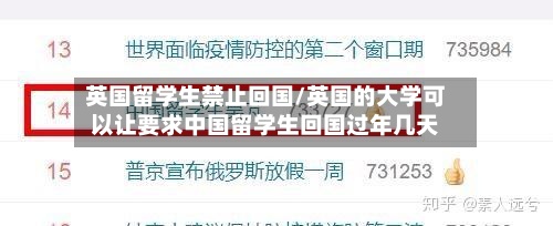 英国留学生禁止回国/英国的大学可以让要求中国留学生回国过年几天-第3张图片