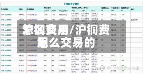沪铜费用怎么交易/沪铜费用怎么交易的-第2张图片